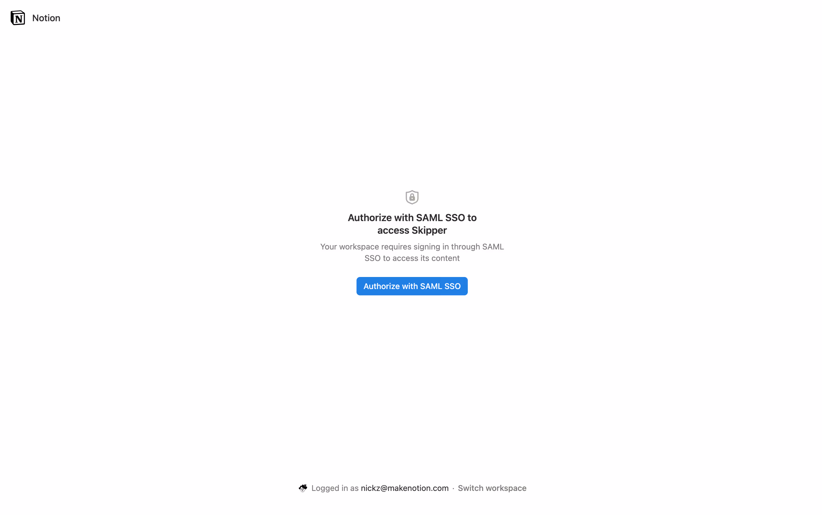 hc: authorization screen for workspace saml