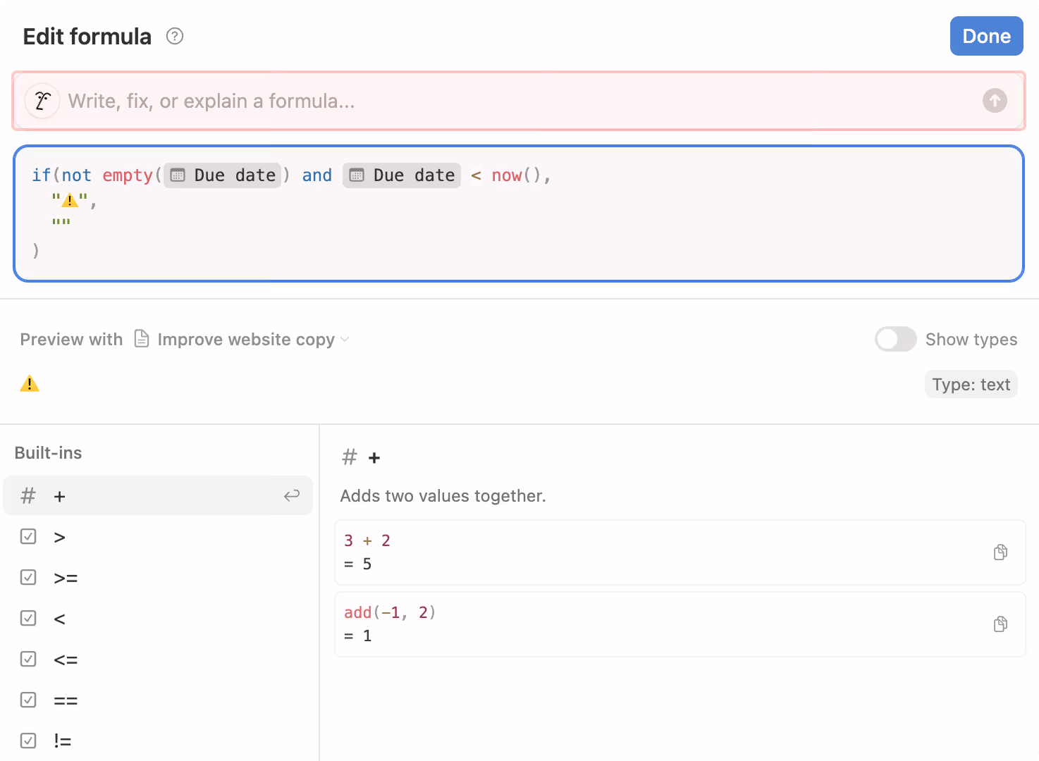 hc: notion ai in formulas