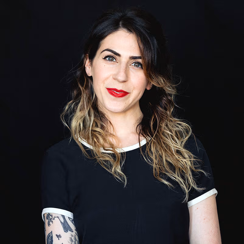 Sarah Jutras, the owner of Huzzah Studio and Freelance for Life.