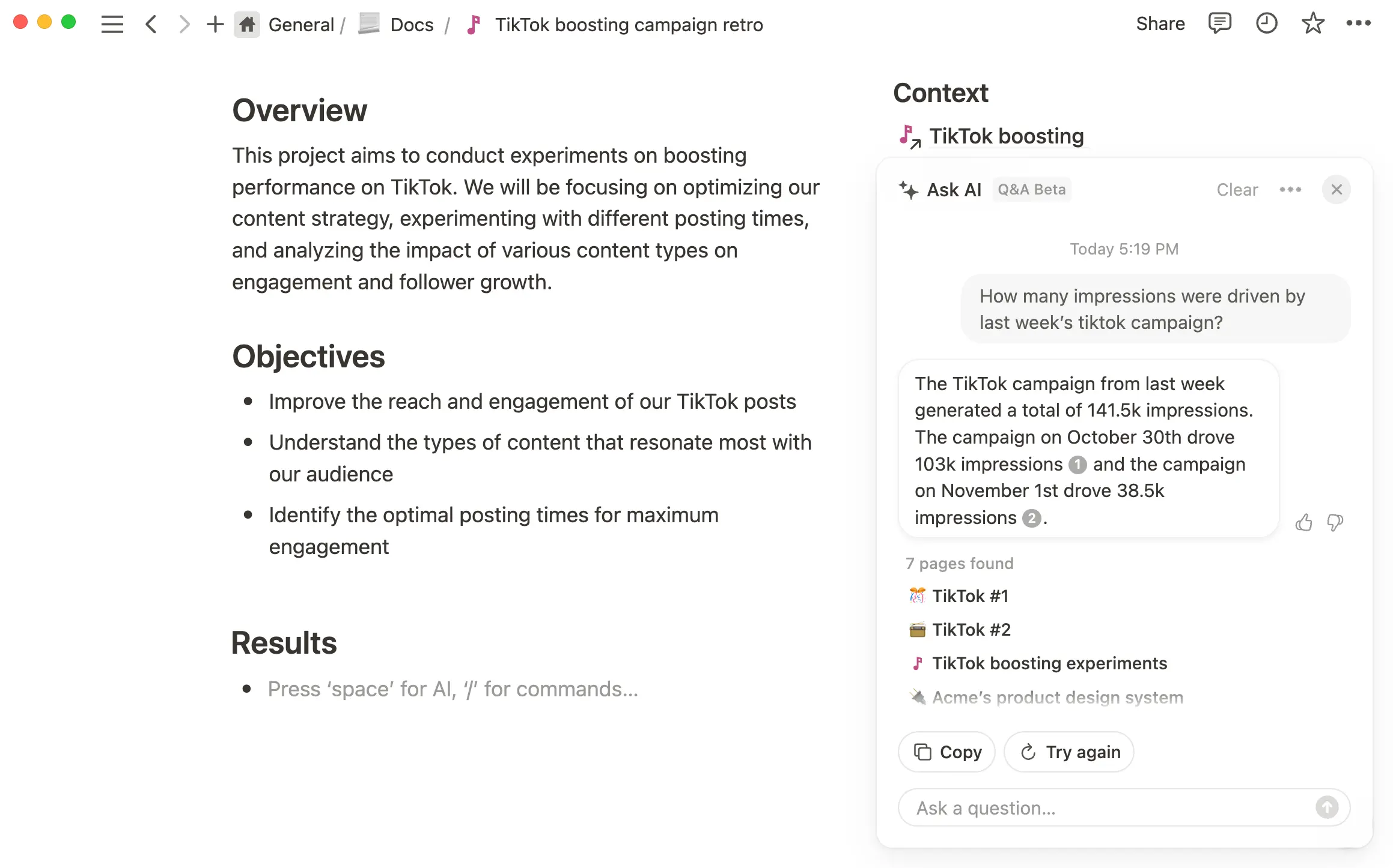 Bring up helpful campaign data on the fly using a time-bound request.