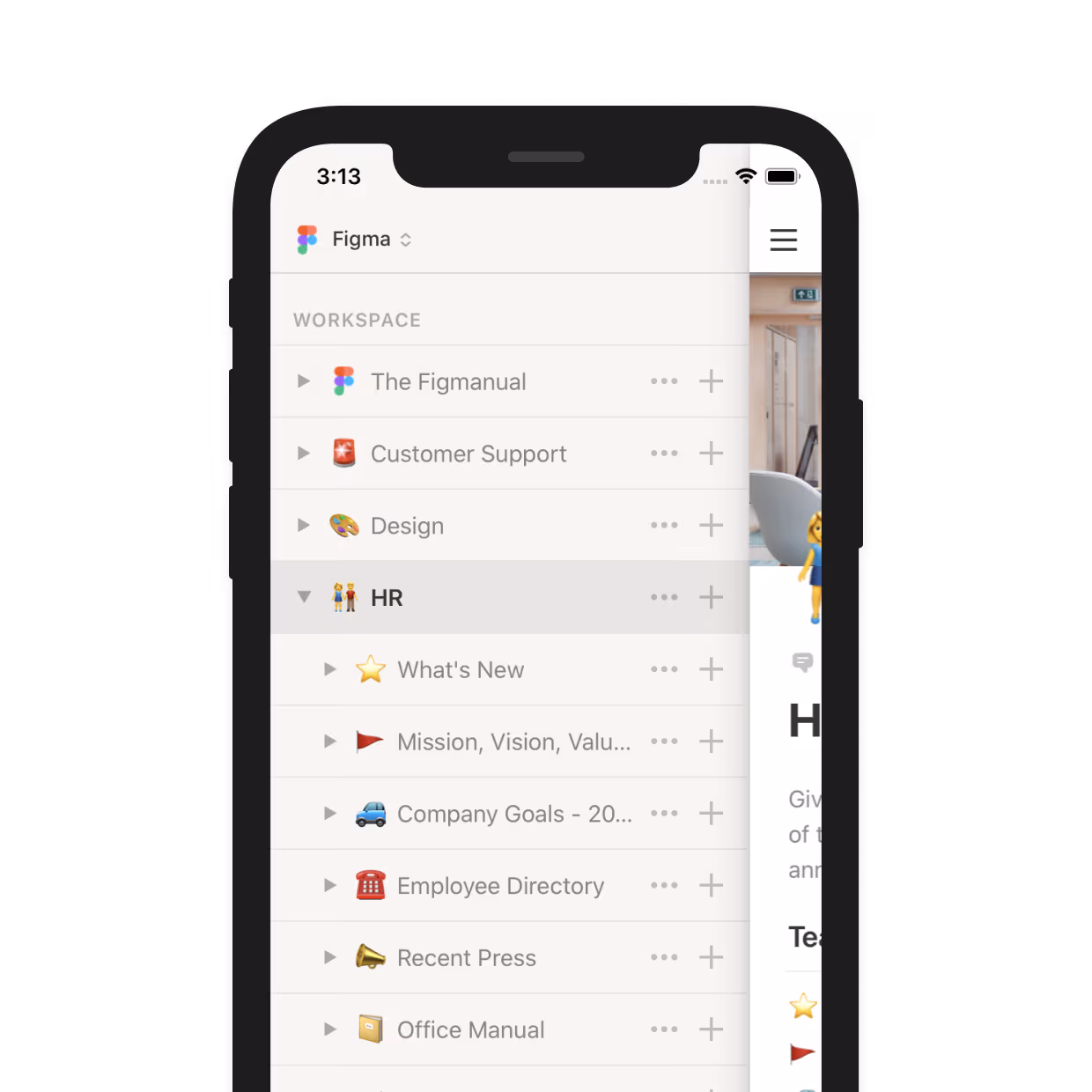The sidebar keeps content organized and in sync across every device.