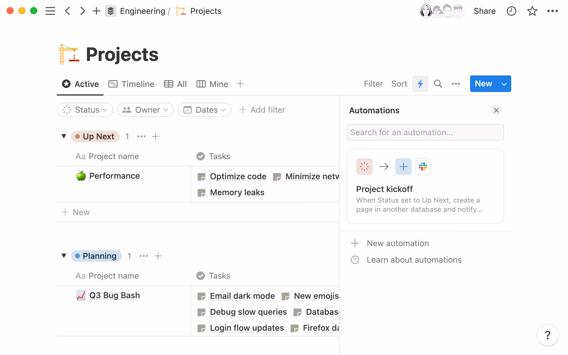 Notion’s project management workflows