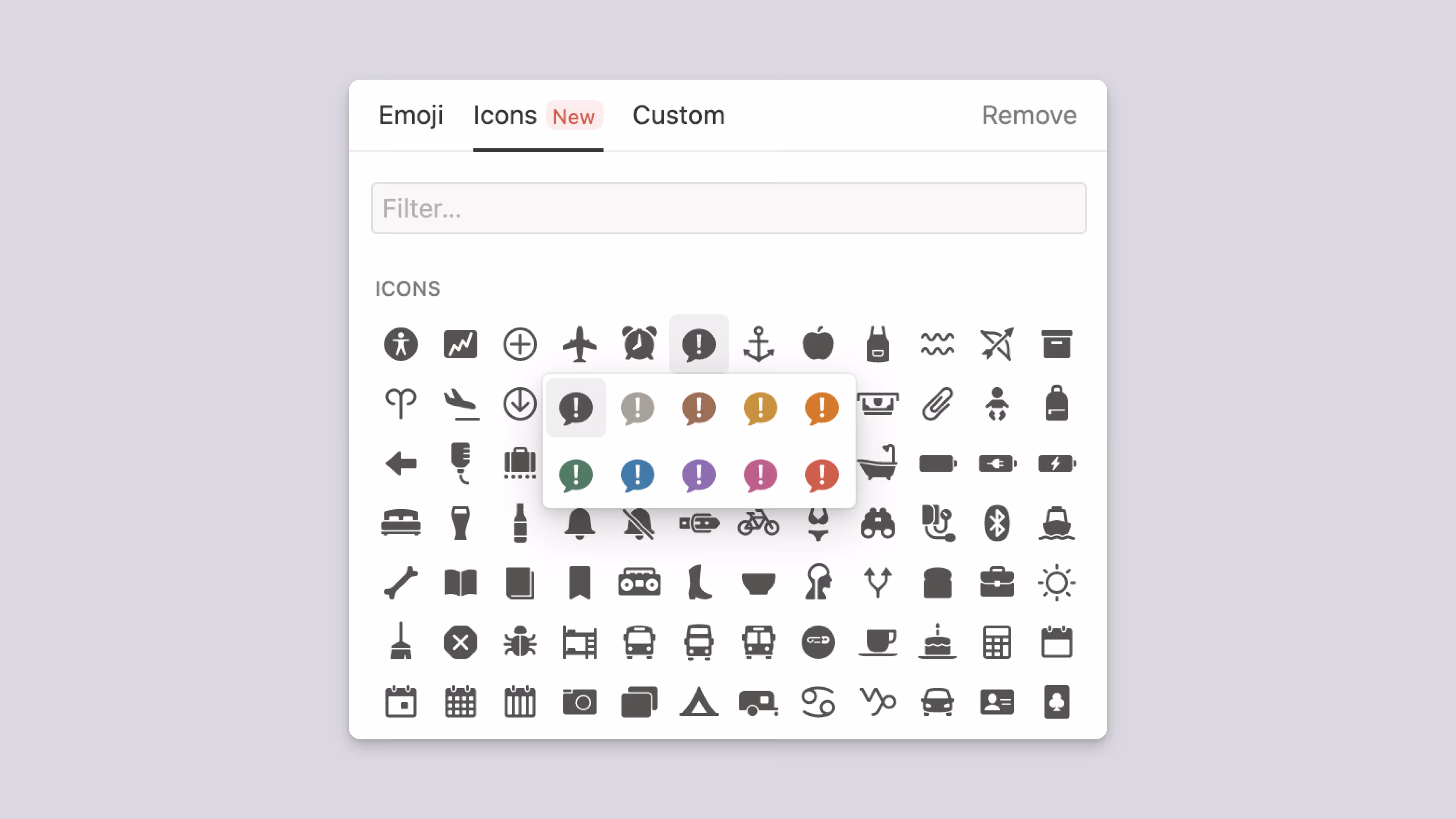 new icon picker