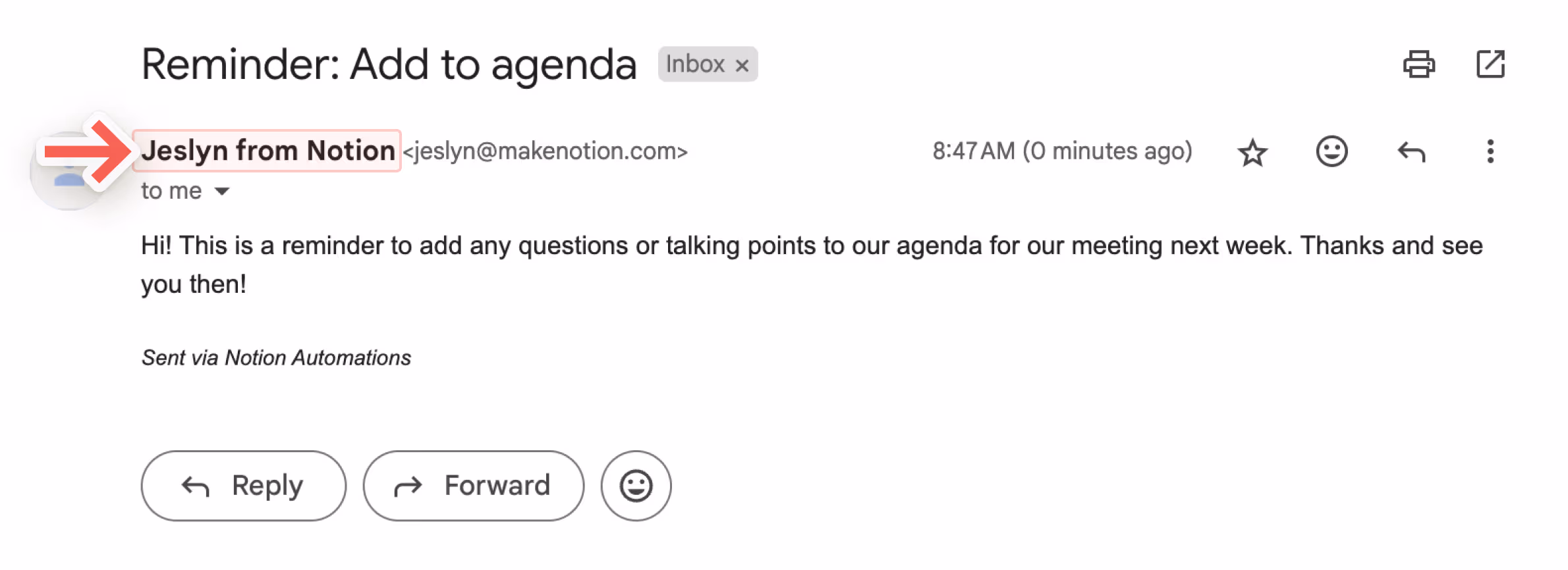 hc: display name for gmail automation