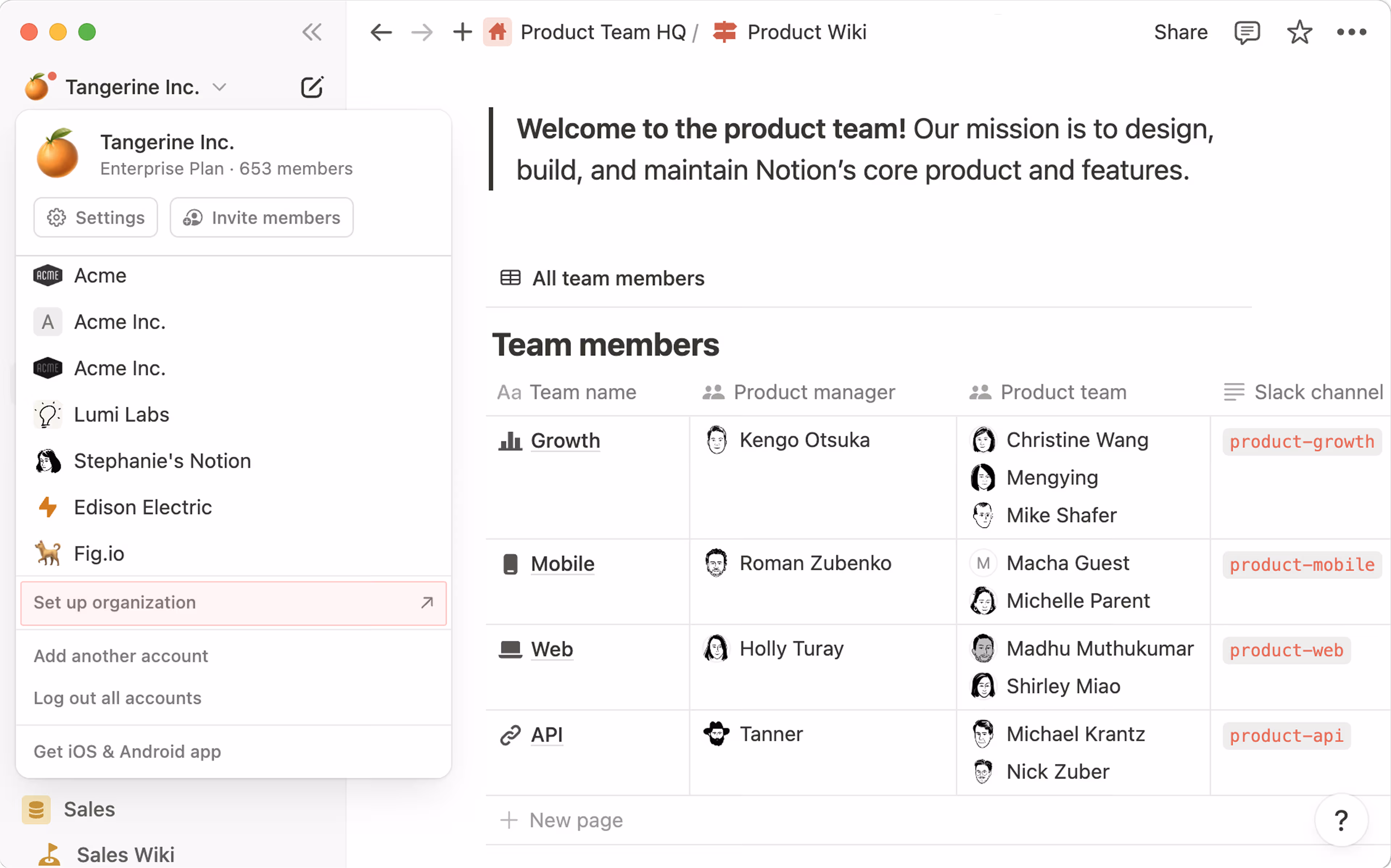 hc: set up organization