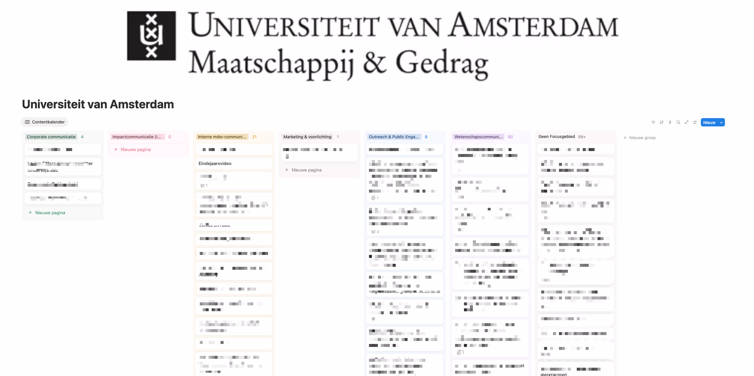 Implementatie bij Universiteit van Amsterdam
